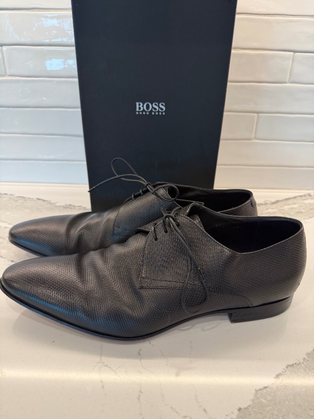 Hugo Boss Men's Topik Black Dress Shoes US 12 (UK 11)